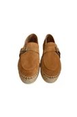 Taba Hakiki Süet Hasır Taban Tokalı Loafer thumbnail 3
