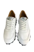 Beyaz Hakiki Deri Comfort Taban Sneaker thumbnail 3