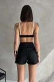 Yırtık Detaylı Denim Mini Şort thumbnail 2