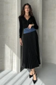 Denim Detay Pileli Etek thumbnail 2