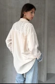 Denim Detaylı Garnili Gömlek thumbnail 3
