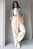 Yarı Eskitme Denim Detaylı Gömlek thumbnail 12