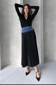 Denim Detay Pileli Etek thumbnail 4