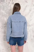 Kadın Oversize Bel Ayarlamalı Denim Ceket thumbnail 2