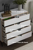 SARMOBİ Arden 4 Çekmeceli Şifonyer thumbnail 8