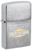 Zippo Harley Davidson Logo Brushed Chrome Design Çakmak thumbnail 1