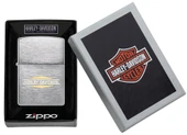 Zippo Harley Davidson Logo Brushed Chrome Design Çakmak thumbnail 5