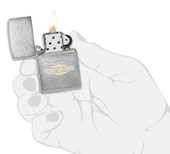 Zippo Harley Davidson Logo Brushed Chrome Design Çakmak thumbnail 4