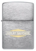 Zippo Harley Davidson Logo Brushed Chrome Design Çakmak thumbnail 2