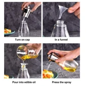 Paslanmaz Çelik Başlıklı Cam Spray Yağdanlık thumbnail 4