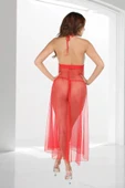 Kırmızı Dantelli Tül Gecelik - M057 thumbnail 4
