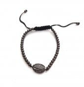 Swarovski Taşlı Bileklik Ayarlanabilir Kadın Siyah 9566 thumbnail 2