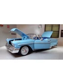1958 Chevrolet Impala Mavi 1/24 Model Araba thumbnail 6