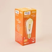 ELİTLED ST64 RUSTİK E 27 DUY 4 WATT LED AMPUL DİM EDİLİR. thumbnail 1