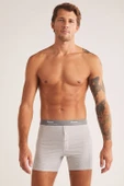 Kom Long Şort Erkek 2'li Boxer Gri Melanj thumbnail 1