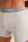 Kom Long Şort Erkek 2'li Boxer Gri Melanj thumbnail 3