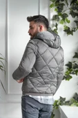 ECER KAPŞONLU REGULAR FİT ERKEK KALIN ŞİŞME MONT thumbnail 4