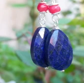 2253 Lapislazuli el yapımı küpe thumbnail 6