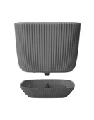 Omnipazar KRS-384 Dekoratif Plastik Mercan Kare Saksı 4 litre Antrasit 6 Adet thumbnail 3