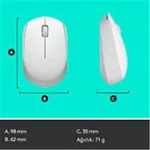 Logitech 910-006867 M171 Kablosuz Beyaz Mouse thumbnail 2