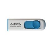 Adata C008-64GB 64GB USB2.0 Classic (White + Blue) Flash Bellek thumbnail 1