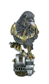 Steampunk Karga Biblo Heykel thumbnail 2
