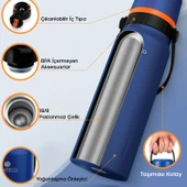 Schafer Santeco Çelik Termos 1200 ML Mavi thumbnail 12