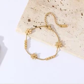 Çiçek Gold Çelik Bileklik Sns098 thumbnail 4