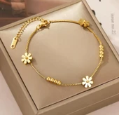 Çiçek Gold Çelik Bileklik Sns098 thumbnail 1