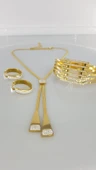 Kraliçe Gold Çelik Takı Seti 350 thumbnail 1