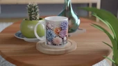 Pastel Çiçek Duvarı Kupa Bardak thumbnail 4