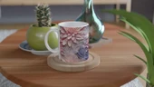 Pembe Düşler Çiçek Desenli Kupa Bardak thumbnail 4