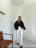 Kadın Oversize Gömlek Siyah thumbnail 3