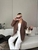 Kadın Blazer Ceket Kahverengi thumbnail 2
