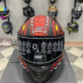 MTS M-801 SNAKE Full Face DRAGLAX RED thumbnail 5