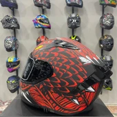 MTS M-801 SNAKE Full Face DRAGLAX RED thumbnail 4