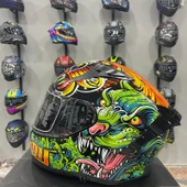 MTS M-801 SNAKE Full Face Kask AZURE thumbnail 4