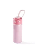 BANGDA PEMBE PASLANMAZ ÇELİK TERMOMETRELİ TERMOS 350ML thumbnail 1