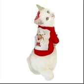 Cute Rudolph Kedi Tişörtü Noel thumbnail 3