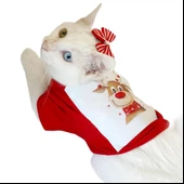 Cute Rudolph Kedi Tişörtü Noel thumbnail 5