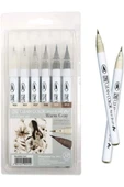 Zig Clean Color Real Brush 6'lı Warm Grey Set thumbnail 1