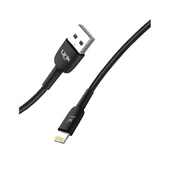 Linktech K601 Safe USB - iPh Lightning 3A Data ve Şarj Kablosu 1mt Siyah thumbnail 3