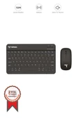 Siyah Tmk-04 Bluetooht Kablosuz Klavye Mouse Seti thumbnail 1