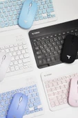 Siyah Tmk-04 Bluetooht Kablosuz Klavye Mouse Seti thumbnail 4