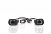 Vcom CU824 USB RJ45 Extender Plastik 45m Uzatıcı thumbnail 1