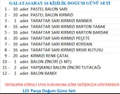 GALATASARAY 16 KİŞİLİK DOĞUM GÜNÜ SETİ thumbnail 2