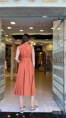 ÖNÜ PENCERE DETAYLI MİDİ ELBİSE thumbnail 4