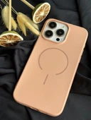 iPhone 11 MagSafe Mat Silikon Kılıf Şeftali thumbnail 4