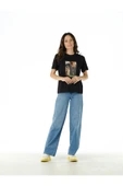 Siyah Baskılı Üzeri Boncuklu T Shirt thumbnail 2