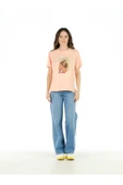 Somon Baskılı Üzeri Boncuklu T Shirt thumbnail 1